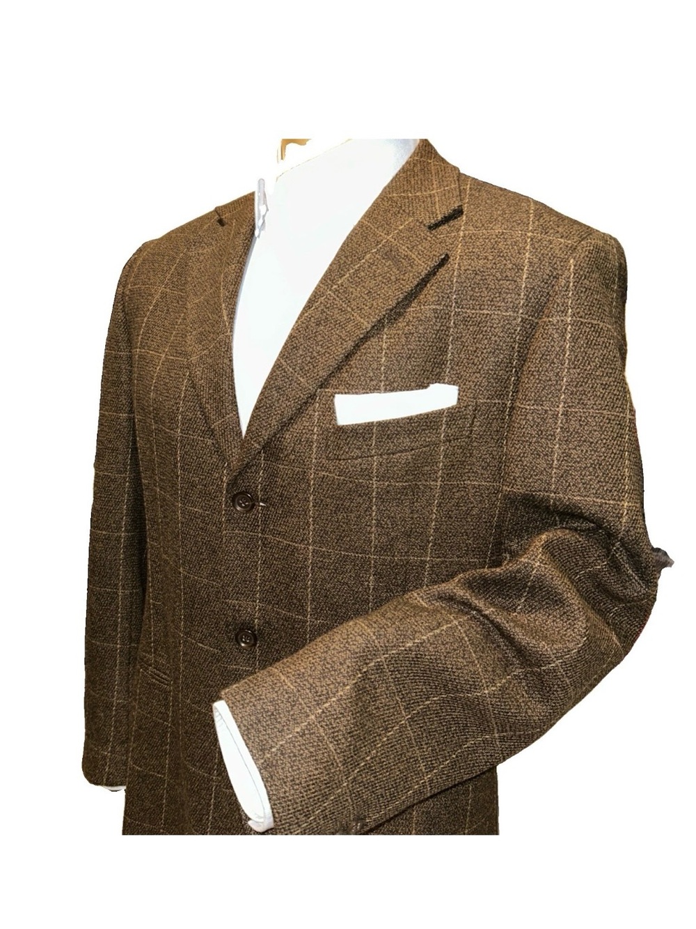 Ermenegildo Zegna Soft Plaid Blazer Wool Cashmere Blend Jacket 42 L